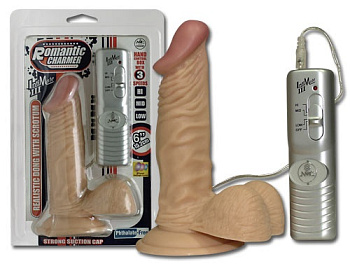 Вибратор на присоске с выносным пультом "Romantic charmer"