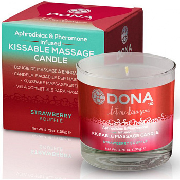 Массажная свеча DONA клубничное суфле 135 гр.