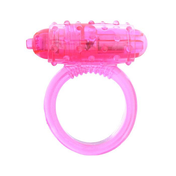 Виброкольцо VIBRATING COCKRING SILICONE PINK