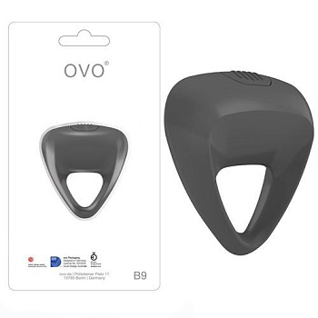 Эрекционное кольцо трехгранной формы, черное Ovo