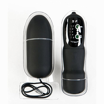 Вибратор с пультом ДУ, 7,6 см черный