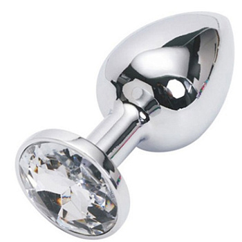 Анальная пробка с прозрачным кристаллом