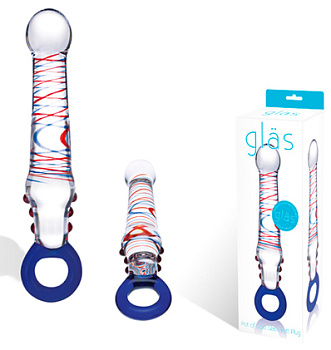 Фаллос с кольцом из стекла "POT OF GOLD"