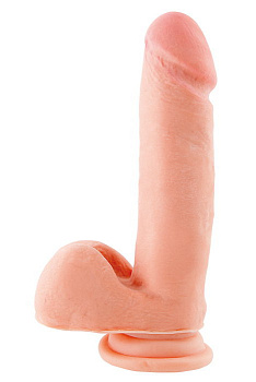 Фаллоимитатор на присоске телесный