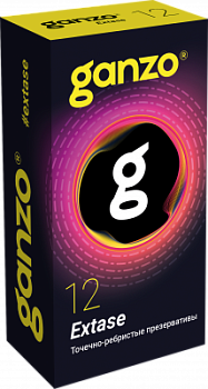 Презервативы Ganzo Extase № 12 Точечные и ребристые 12 шт