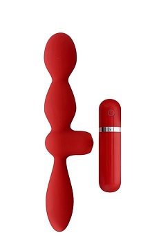 Вибровтулка анальная 11,5 см красная