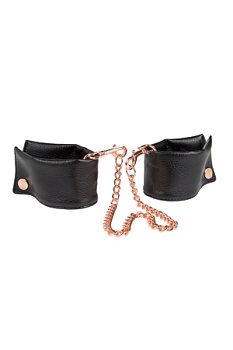 Наручники мягкие Entice French Cuffs с цепью черные