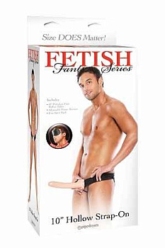 Страпон мужской Hollow 10 телесный