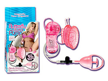 Вибратор-бабочка с помпой