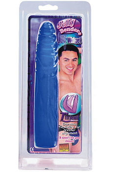 Фаллоимитатор гель синий 17,8см