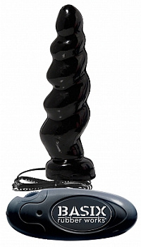 Вибратор черный SWIRL BASIX 7"