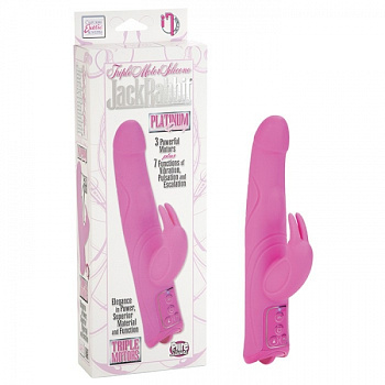 Вибратор с вращающейся головкой и тремя моторчиками JACK RABBIT