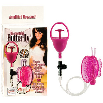Помпа-бабочка розовая для клитора