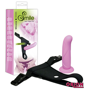 Страпон Silicone розовый