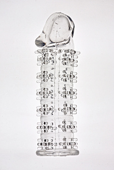 НАСАДКА НА ФАЛЛОС С ЗАКРЫТОЙ ГОЛОВКОЙ С ШИПАМИ (ЦВЕТ-ПРОЗРАЧНЫЙ)