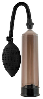 Помпа 23 см, черная (в комплекте набор эрекционных колец, лубрикант)