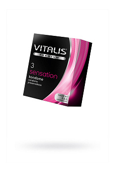 Презервативы Vitalis premium, sensation, кольца, точечные 3 шт