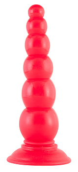 Анальная втулка 17 см ToyFa Black&Red