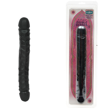 Двухсторонний фаллоимитатор чёрный