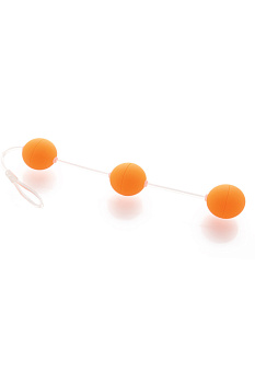Анальные шарики 19,5см оранжевый