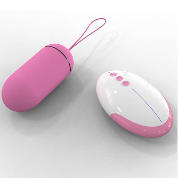 Вибро-яйцо на ДУ бело-розовое