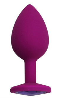 Втулка анальная силикон фиолетовый/сирень 3,5 см