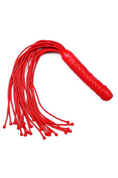 Плеть латексная 24 хвоста красная 33 см