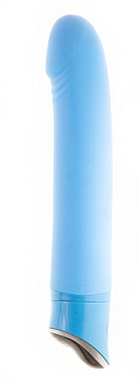 Нежно-голубой вибратор "Smile Happy"