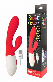 Вибратор 10 режимов вибрации, цвет красный Sweet toys
