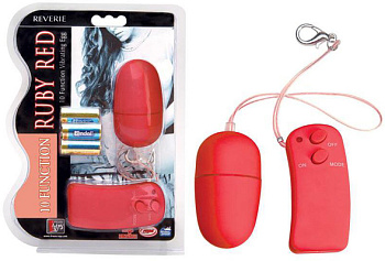 Вибрирующее яйцо с дистанционным управлением "Ruby Red"