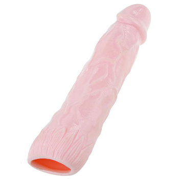 Реалистичная удлинняющая насадка Deep Love 21,5 см