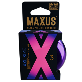 Презервативы MAXUS XXL гладкие, увеличенные 3 шт