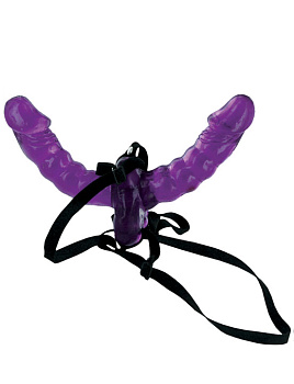 Страпон "Двойное удовольствие" фиолетовый