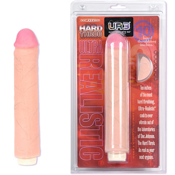 Вибратор с ультранатуральной насадкой  10"