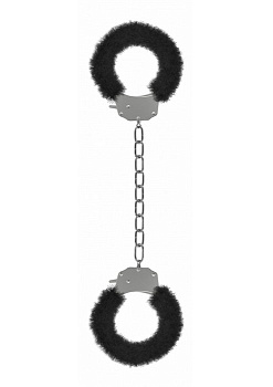Оковы на ноги с опушкой Furry Pleasure Legcuffs черные