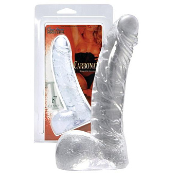 Фаллоимитатор прозрачный желе 15,2см