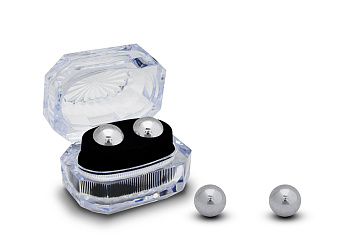 Вагинальные шарики утяжелённые металлические серебристые