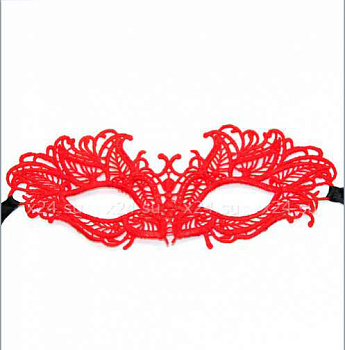 Маска ажурная красная