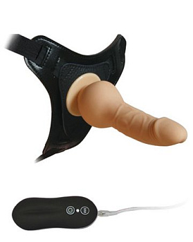 Вибро-страпон Sexy Friend, 10 режимов, телесный