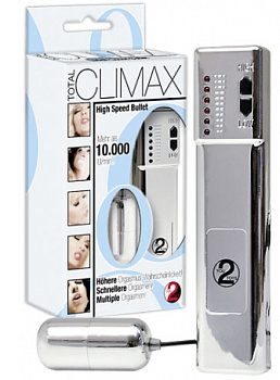 Серебристое виброяйцо "Total Climax"