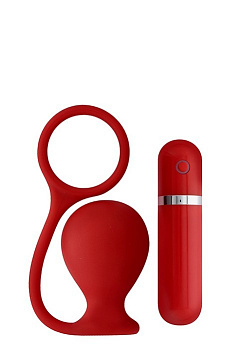 Вибровтулка анальная 7,5 см красная