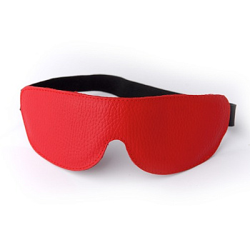 Маска на глаза кожаная литая красная