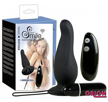 Smile Анальная вибровтулка черная