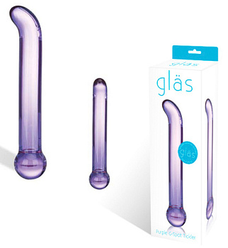 Фиолетовый G-стимулятор из стекла "PURPLE G-SPOT TICKLER"