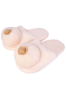 Тапочки "Грудь" бежевые