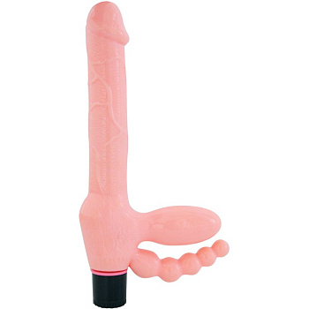 Страпон анатомический без ремней с вибрацией