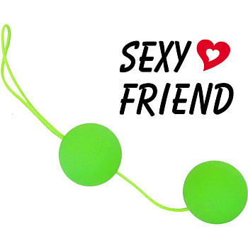 Вагинальные шарики «Balls», зеленый 3,5 см