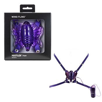 Бабочка на трусиках фиолетовая "WING FLING"