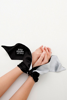 Галстук-фиксация Satin Restraint Wrist Tie черный с серым