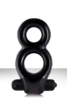 Эрекционное вибро-кольцо RENEGADE MAN'S RING черное